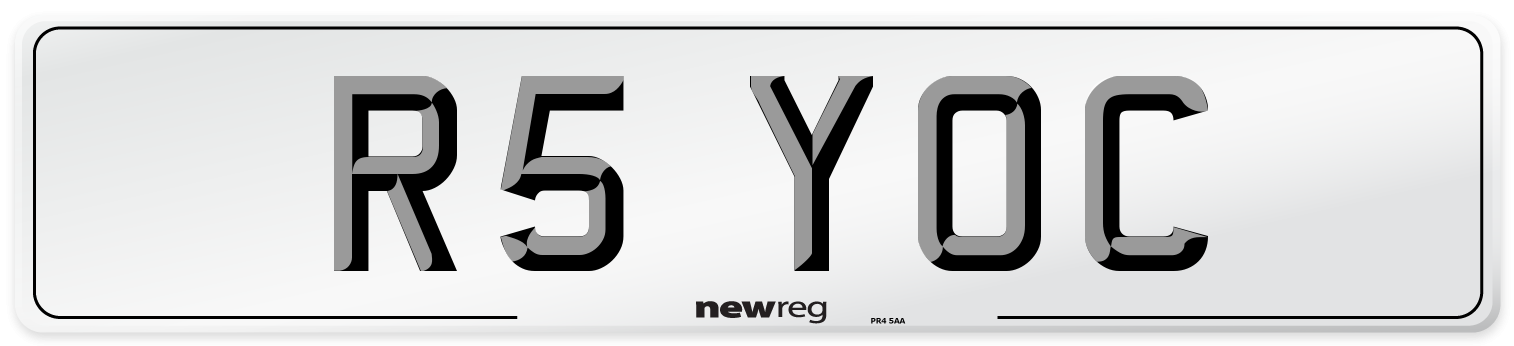 R5 YOC Number Plate from New Reg